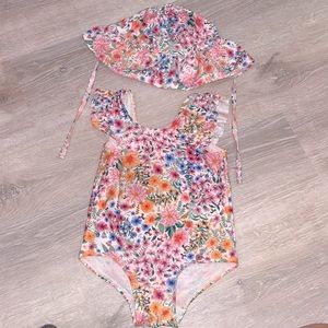 Angela Mkay x H&M babygirl 2 piece floral swimsuit
